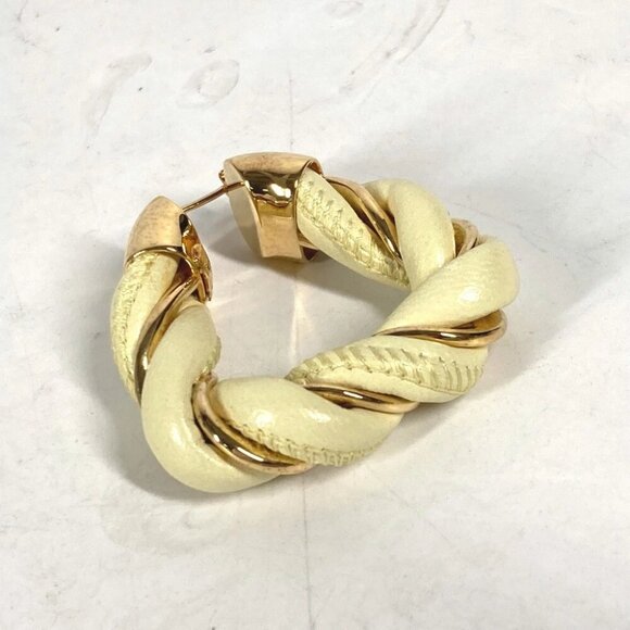 BOTTEGA VENETA Twisted Triangle Hoop Earrings Accessories Pierce - Picture 2 of 9
